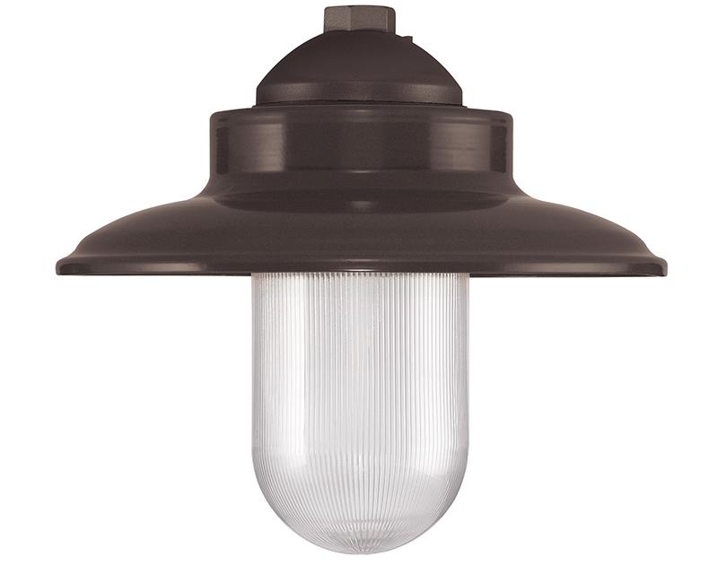 1 Lamp 100w Incandescent, Suzette Reflector, Elongated Prismatic Globe